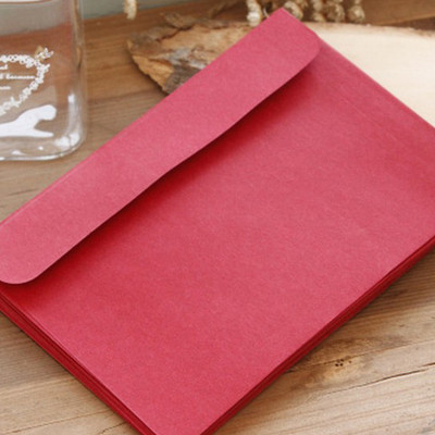 20 vnt./vnt. Juoda Balta Raudona Kraft popieriaus vokai Vintažinio europietiško stiliaus vokas Vizitinės kortelės kvietimui