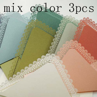 5 vnt / rinkinys Vintažiniai tuščiaviduriai nėrinių vokai, skirti „pasidaryk pats“ kortelių laikymui, vestuvių kvietimai, dovanų pakavimas pagal užsakymą