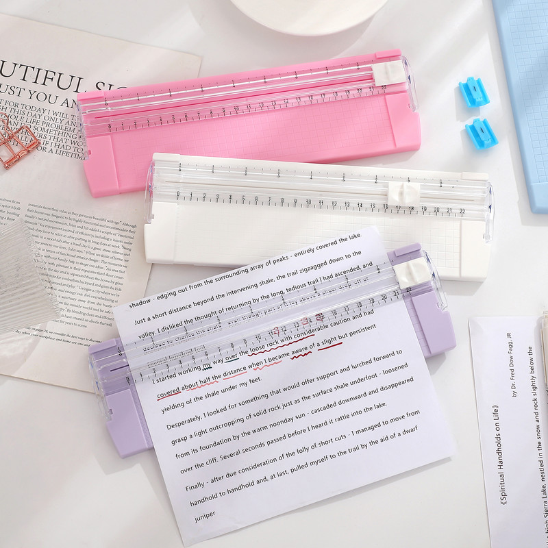 Cuțit de tăiat bidirecțional A5 Instrumente de artă multifuncționale drăguțe Material pentru jurnal DIY Cuțit de hârtie Kawaii Papetarie Rechizite școlare