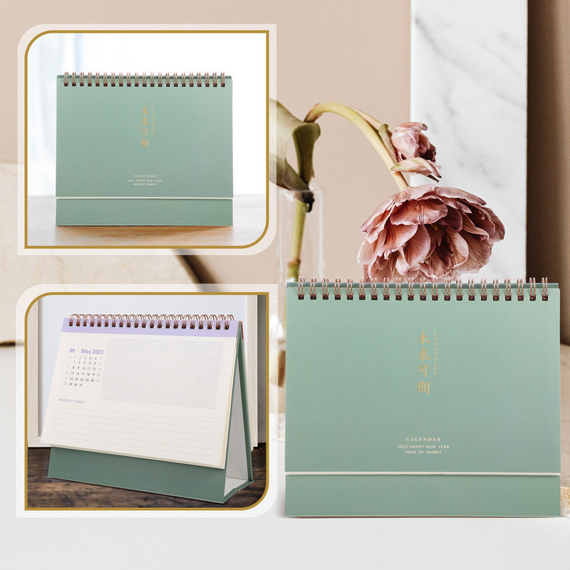 Stolni kalendar Stojeći uredski rokovnik Mini mjesečni raspored Stolni sklopivi stalak Listovi Vrijeme Papir 2023 Štafelaj Motivacijski blok