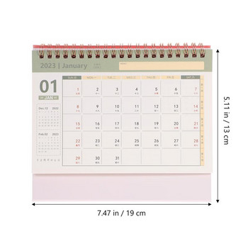 Επιτραπέζιο ημερολόγιο Mini Planner Μηνιαία βάση γραφείου Επιτραπέζιο 2022 Καθημερινά ημερολόγια τοίχου Σχεδιασμός Standup Paper School