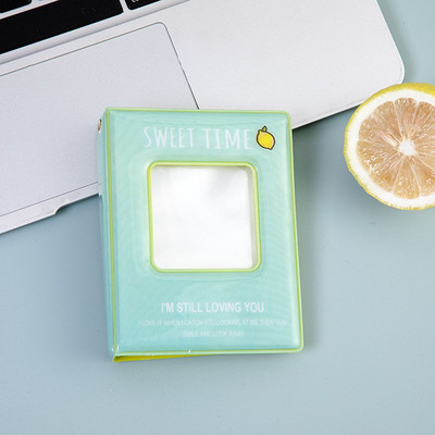 Crtani 3 inčni šuplji album u obliku srca, kvadratni šuplji tiskani foto album sa 36 mini fotografija foto album kolekcionarski predmeti