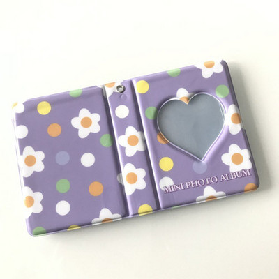 Crtani 3 inčni šuplji album u obliku srca, kvadratni šuplji tiskani foto album sa 36 mini fotografija foto album kolekcionarski predmeti