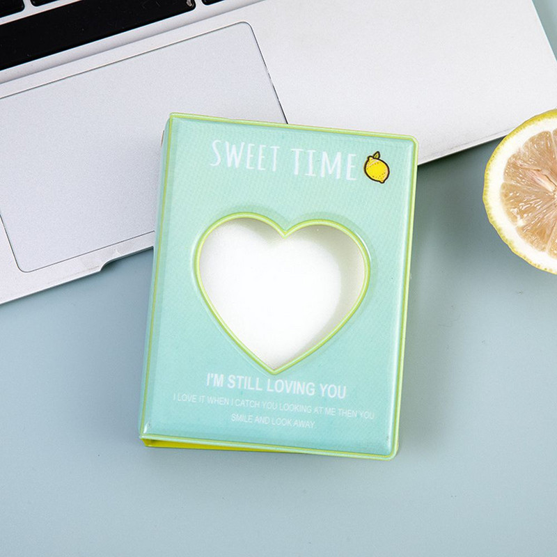 Crtani 3 inčni šuplji album u obliku srca, kvadratni šuplji tiskani foto album sa 36 mini fotografija foto album kolekcionarski predmeti