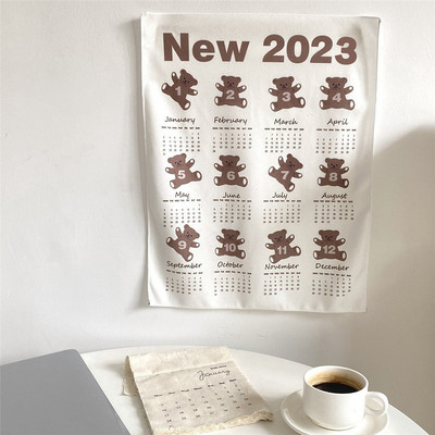 2023 Ημερολόγιο Τοίχου Δημιουργικό Καρτούν Ημερολόγια Αρκούδας Γυναικεία Κορίτσι Κρεμαστό Πανί Διακόσμηση Σπίτι Υπνοδωμάτιο Κρεβατοκάμαρα Αφίσα 46X36cm