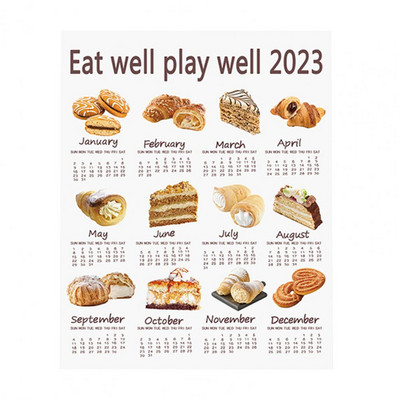 Sieninis kalendorius Patrauklus ekologiškas nuotraukų rekvizitas miegamajam 2023 m. Sieninio kalendoriaus kalendoriaus pakabinamas audinys