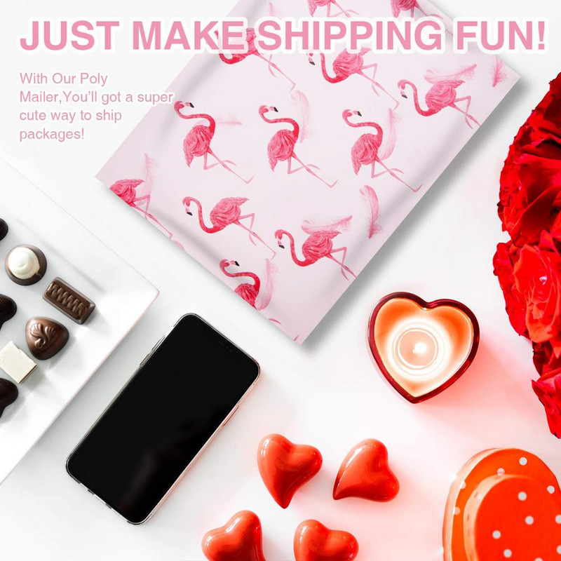 10 vnt. 10x13`` 25x33 cm spausdintų polietileninių siuntų pakavimo vokai su savaime užklijuojančiais kurjerių laikymo maišeliais, rūbų siuntėjais, pakavimo maišeliais