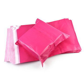 10 бр./лот светлорозови полиетиленови пощенски чанти водоустойчиви пощенски пликове самозапечатващи се пощенски чанти удебелени куриерски чанти