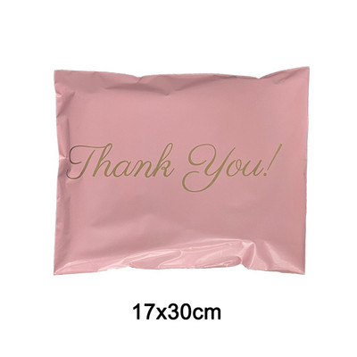 10 db/tétel Világos rózsaszín, polietilén levelező műanyag szállítótasakok vízálló postai borítékok önzáró postazsákok vastag futártáskák