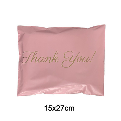 10 db/tétel Világos rózsaszín, polietilén levelező műanyag szállítótasakok vízálló postai borítékok önzáró postazsákok vastag futártáskák