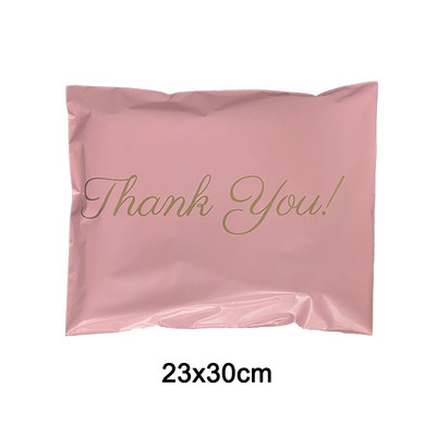 10 db/tétel Világos rózsaszín, polietilén levelező műanyag szállítótasakok vízálló postai borítékok önzáró postazsákok vastag futártáskák