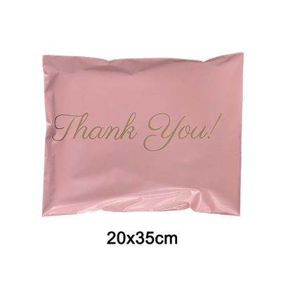 10 db/tétel Világos rózsaszín, polietilén levelező műanyag szállítótasakok vízálló postai borítékok önzáró postazsákok vastag futártáskák