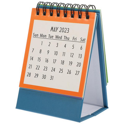 Calendar de birou 2023, program în picioare, de masă, în spirală, mini planificator de agende pentru cort, planificator zilnic mic și modern