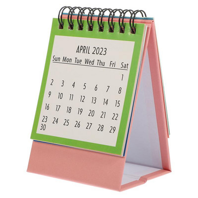 Calendar de birou 2023, program în picioare, de masă, în spirală, mini planificator de agende pentru cort, planificator zilnic mic și modern