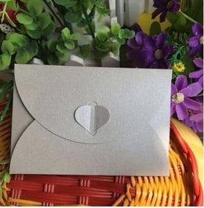 (10 komada/lot) Mini 10,5x7,2 cm Ljubavna kopča Biserne omotnice Pozivnice za vjenčanje Novogodišnje čestitke Božićne čestitke
