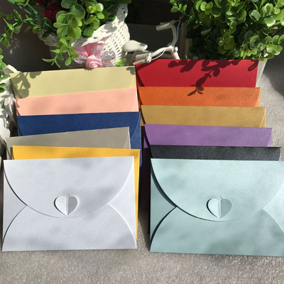 (10 komada/lot) Mini 10,5x7,2 cm Ljubavna kopča Biserne omotnice Pozivnice za vjenčanje Novogodišnje čestitke Božićne čestitke