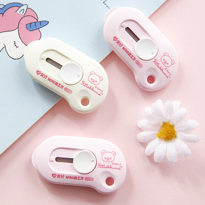 2gab AIHAO 69641 Mini izvelkamais Rilakkuma Utility Nazis Kastes Burtu griezējs Kawaii Studentu Biroja Kancelejas Pārnēsājams