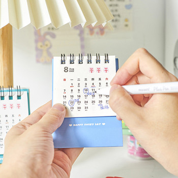 Cute Rabbit Mini Desk Calendar 2023 for Event Arrangement Daily Planners Υπενθυμίσεις Home Office Supply Χαριτωμένο ημερολόγιο με δυνατότητα εγγραφής