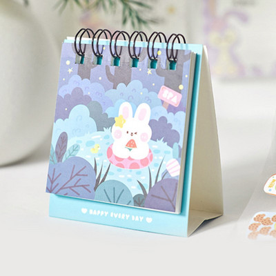 Mini stolni kalendar Cute Rabbit 2023. Za organizaciju događaja Dnevni planeri Podsjetnici Potrepštine za kućni ured Slatki kalendar za pisanje