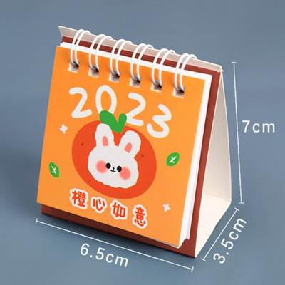 Mini stolni kalendar Cute Rabbit 2023. Za organizaciju događaja Dnevni planeri Podsjetnici Potrepštine za kućni ured Slatki kalendar za pisanje
