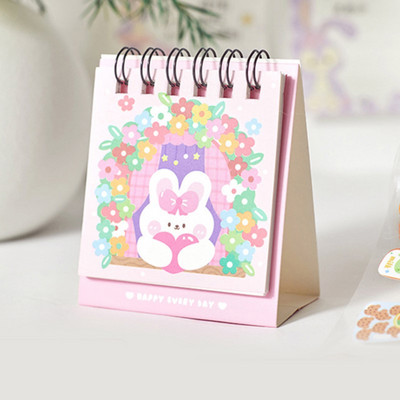 Mini stolni kalendar Cute Rabbit 2023. Za organizaciju događaja Dnevni planeri Podsjetnici Potrepštine za kućni ured Slatki kalendar za pisanje