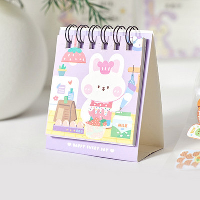 Mini stolni kalendar Cute Rabbit 2023. Za organizaciju događaja Dnevni planeri Podsjetnici Potrepštine za kućni ured Slatki kalendar za pisanje