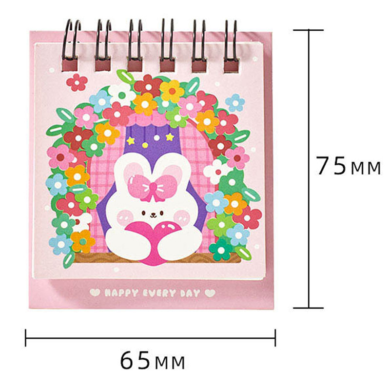 Mini stolni kalendar Cute Rabbit 2023. Za organizaciju događaja Dnevni planeri Podsjetnici Potrepštine za kućni ured Slatki kalendar za pisanje