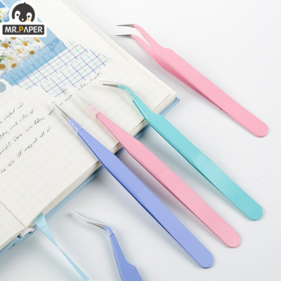 Mr.paper 8 Styles Candy Color Πολυλειτουργικό τσιμπιδάκι Δημιουργικό μικρό, φρέσκο, από ανοξείδωτο ατσάλι, υψηλό ελαστικό κλιπ χεριού