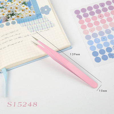 Mr.paper 8 stilova višenamjenska pinceta u boji slatkiša Kreativna mala svježa visokoelastična ručna kopča za račun od nehrđajućeg čelika