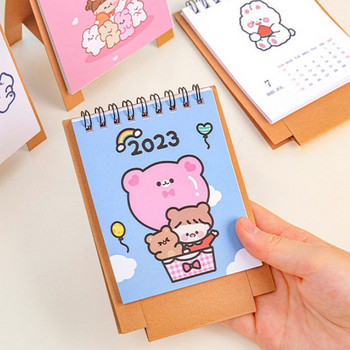 Cute Cartoon Bear Desk 2023 Calendar Paper Memo Table Calendar Daily Weekly Scheduler Planner Agenda Stationery 2022-2023