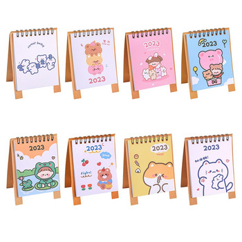 Cute Cartoon Bear Desk 2023 Calendar Paper Memo Table Calendar Daily Weekly Scheduler Planner Agenda Stationery 2022-2023