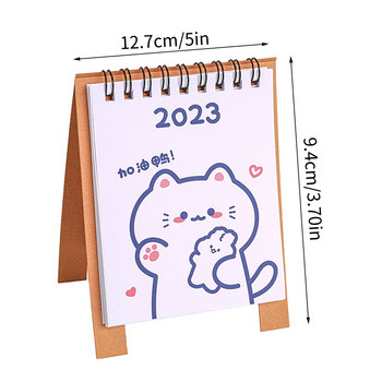 Cute Cartoon Bear Desk 2023 Calendar Paper Memo Table Calendar Daily Weekly Scheduler Planner Agenda Stationery 2022-2023