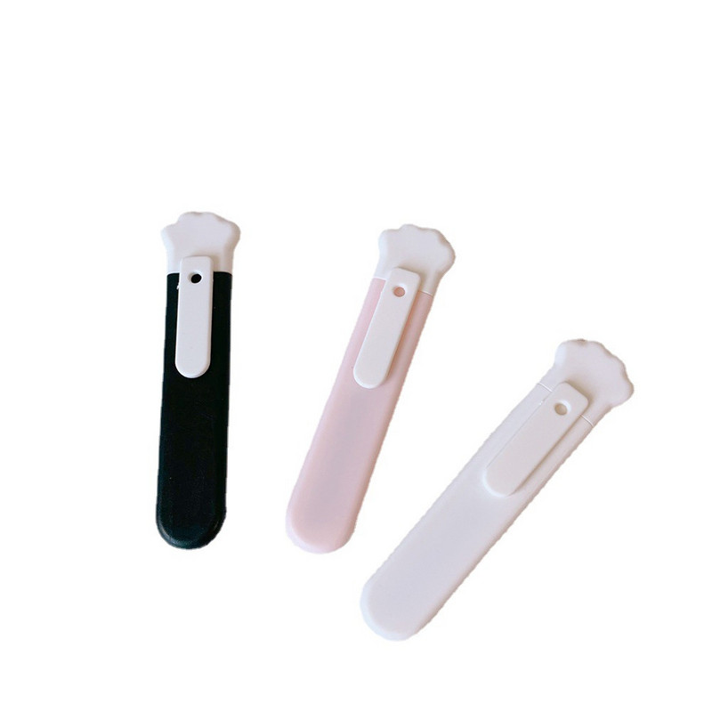 1PC Kawaii Mini Pocket Cat Paw Art Utility Knife Express Box Nož Rezač papira Craft Wrapping Punjiva oštrica Uredski materijal