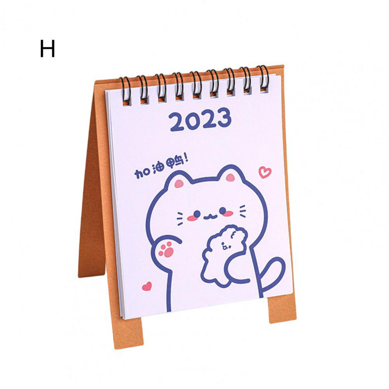 Excelent Calendar de birou Ușor Adorabil Practic Mini 2023 Desene animat Calendar de birou Ornament 2023 Calendar Data de înregistrare