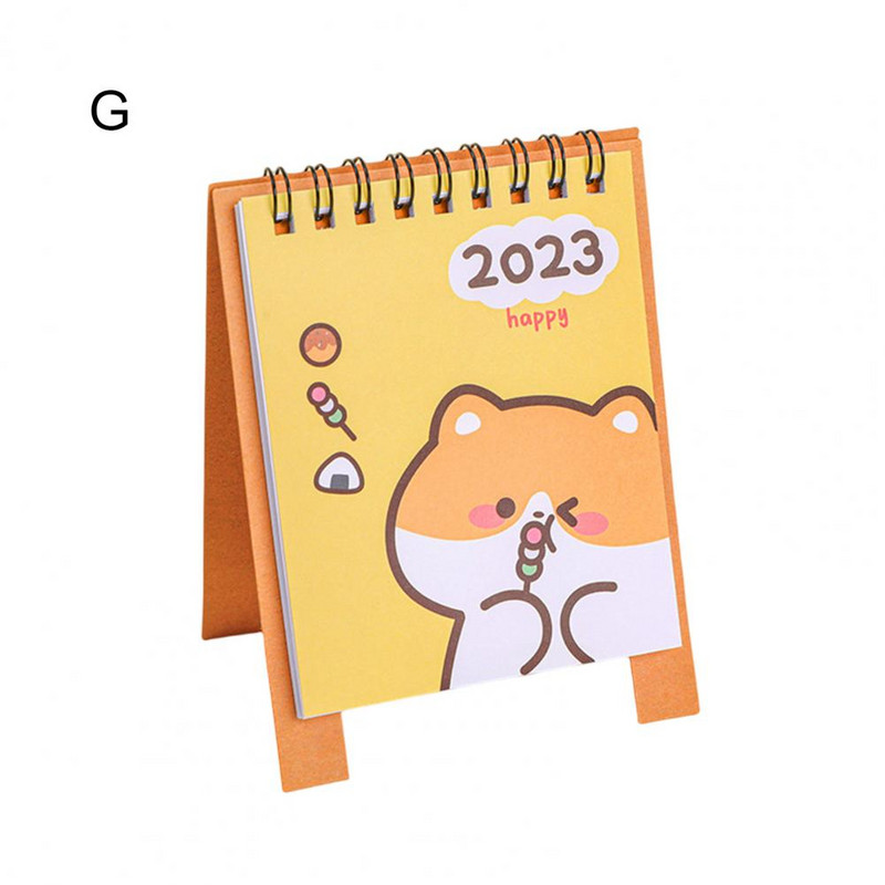 Excelent Calendar de birou Ușor Adorabil Practic Mini 2023 Desene animat Calendar de birou Ornament 2023 Calendar Data de înregistrare