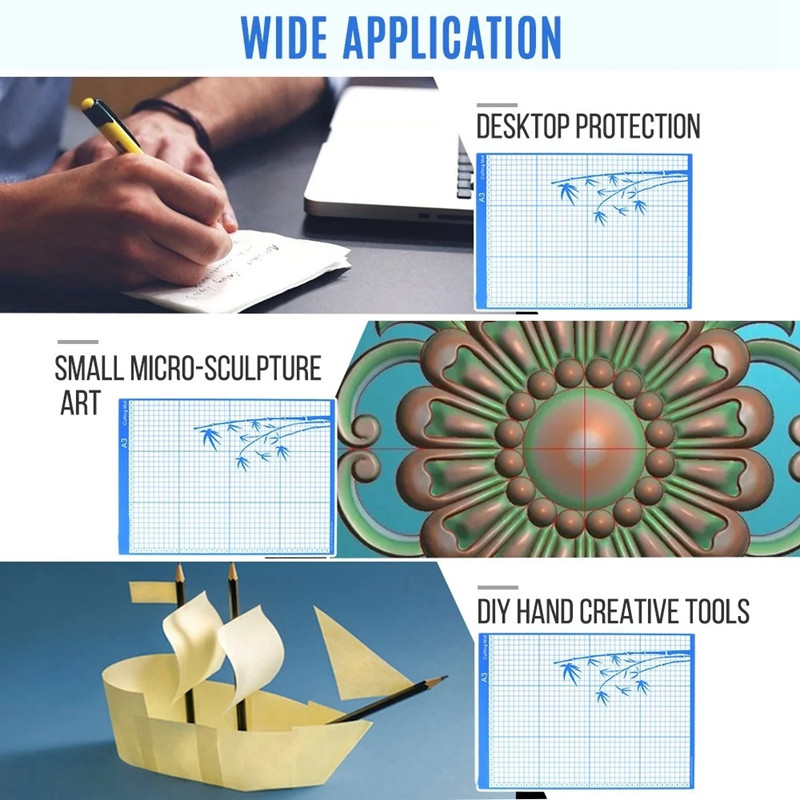 Pakaitinis pjovimo kilimėlis, standartinis klijuojamas kilimėlis su matavimo tinkleliu, skirtas silueto kameo pjovimo braižytuvui, A3