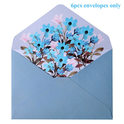 6vnt spausdintų gėlių rinkinys Vokas kawaii Kanceliarinės prekės Vestuvių sveikinimo atvirukas Vokas Kvietimas Laiškas Popierius Biuro reikmenys