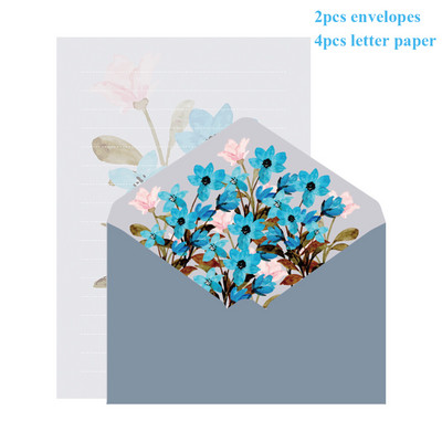 6vnt spausdintų gėlių rinkinys Vokas kawaii Kanceliarinės prekės Vestuvių sveikinimo atvirukas Vokas Kvietimas Laiškas Popierius Biuro reikmenys