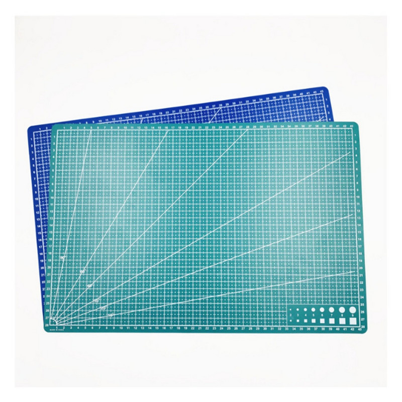 1 gab A4 griešanas dēlis ar režģa līnijām, vienpusējs apakšklājs darbvirsmas paliktnis audumu vatēšanai šūšanai, albumu veidošanas izglītības rīki