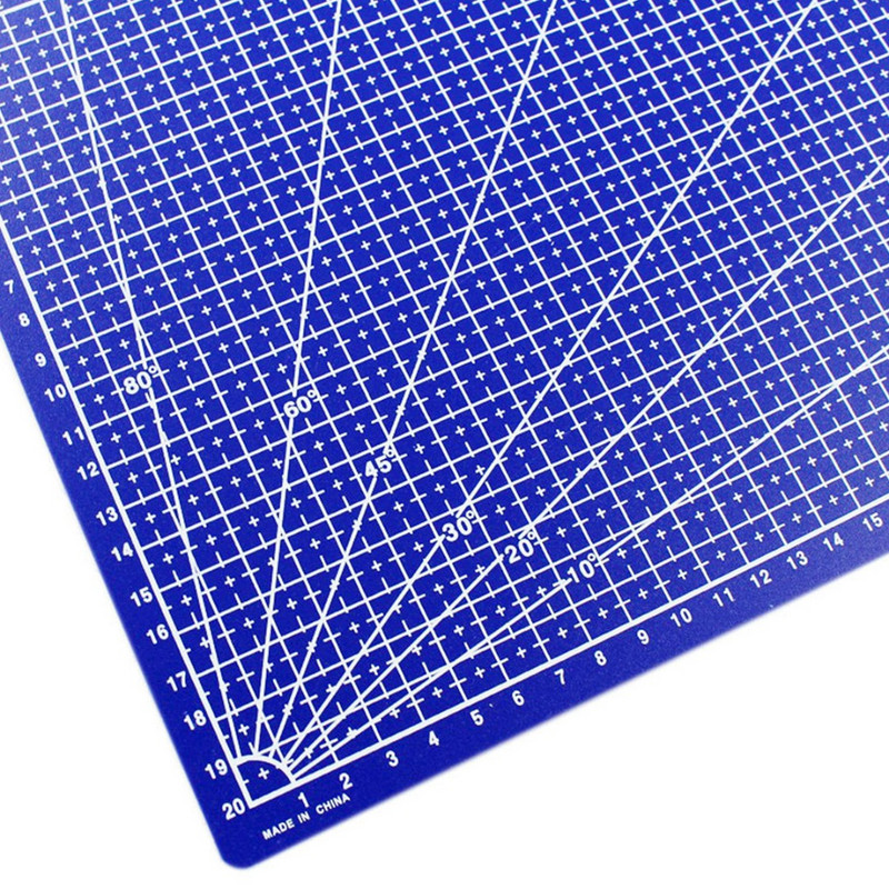 1 gab A4 griešanas dēlis ar režģa līnijām, vienpusējs apakšklājs darbvirsmas paliktnis audumu vatēšanai šūšanai, albumu veidošanas izglītības rīki