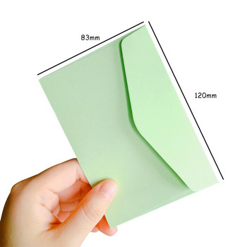 10 τμχ/παρτίδα 115mm*80mm DIY χάρτινος φάκελος πολλαπλών χρήσεων καραμέλα χρώμα πρόσκληση ευχετήριες κάρτες κάλυμμα δώρου φάκελος παράθυρο πορτοφολιού