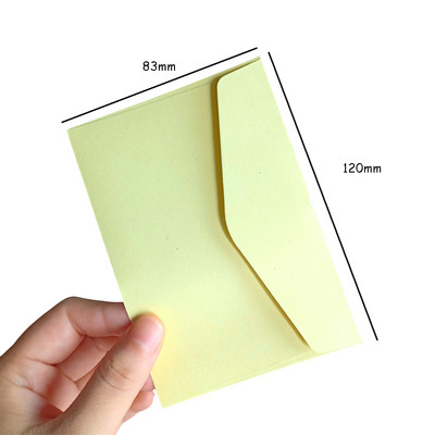 10 τμχ/παρτίδα 115mm*80mm DIY χάρτινος φάκελος πολλαπλών χρήσεων καραμέλα χρώμα πρόσκληση ευχετήριες κάρτες κάλυμμα δώρου φάκελος παράθυρο πορτοφολιού