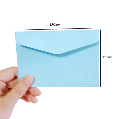 10 τμχ/παρτίδα 115mm*80mm DIY χάρτινος φάκελος πολλαπλών χρήσεων καραμέλα χρώμα πρόσκληση ευχετήριες κάρτες κάλυμμα δώρου φάκελος παράθυρο πορτοφολιού