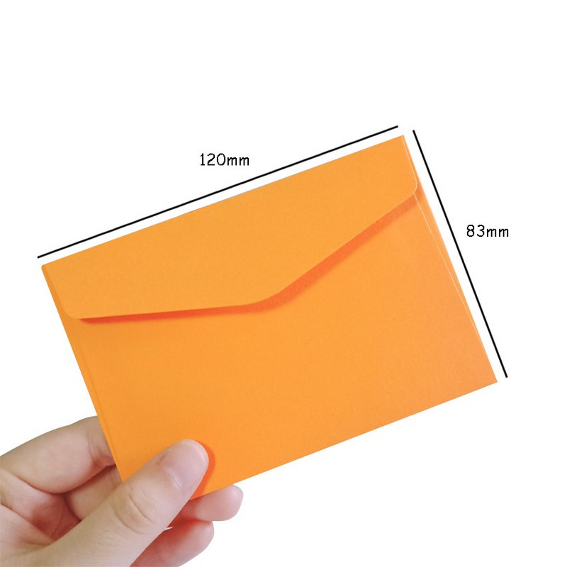 10 τμχ/παρτίδα 115mm*80mm DIY χάρτινος φάκελος πολλαπλών χρήσεων καραμέλα χρώμα πρόσκληση ευχετήριες κάρτες κάλυμμα δώρου φάκελος παράθυρο πορτοφολιού