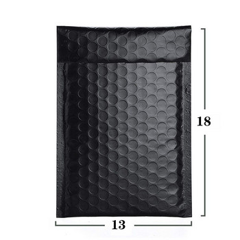 13x18 см 50 БР. Черни мехурчета, подплатени полиетиленови пликове Опаковка за бизнес мехурчета, доставка на чанта с цип Розово бяло