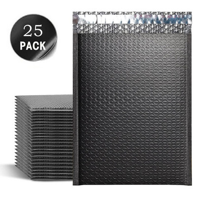 13x18cm 50 τμχ Μαύρες φούσκες Mailers με επένδυση από πολυ φακέλους Συσκευασία για ταχυδρομικές επαγγελματικές φυσαλίδες αποστολή τσάντα με φερμουάρ Ροζ Λευκό