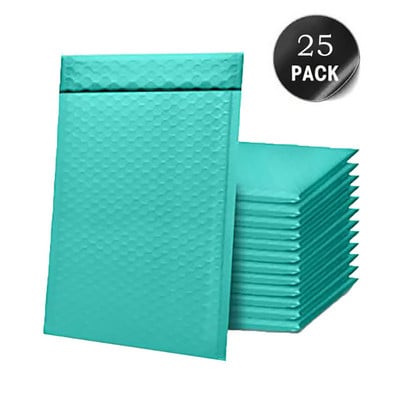 13x18cm 50 τμχ Μαύρες φούσκες Mailers με επένδυση από πολυ φακέλους Συσκευασία για ταχυδρομικές επαγγελματικές φυσαλίδες αποστολή τσάντα με φερμουάρ Ροζ Λευκό