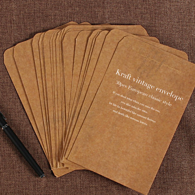 30 kom./lot Vintage kraft omotnice Kuverta za pozivnice za vjenčanje Omot za razglednice Papirnati pribor Zakka omotnice za pozivnice za dar