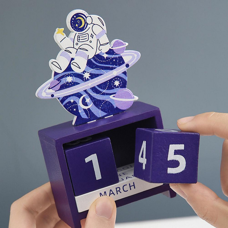 Kalendár Ornament Kreatívny pútavý dátum záznamu Drevený odpočítavací kalendár Ornament Stolový kalendár pre darčeky