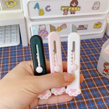 1 τεμ. Utility Knife Express Box Cutter Cute Pink Pink Paw Ανοιχτήρι φακέλου Μαχαίρι Γραφική ύλη για φοιτητές Είδη γραφείου Εργαλεία DIY